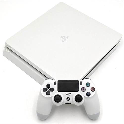 Playstation 4 - White - Slim - 500GB HDD - Console - SNR 02-27452607-1299471 (B Grade) (Used)